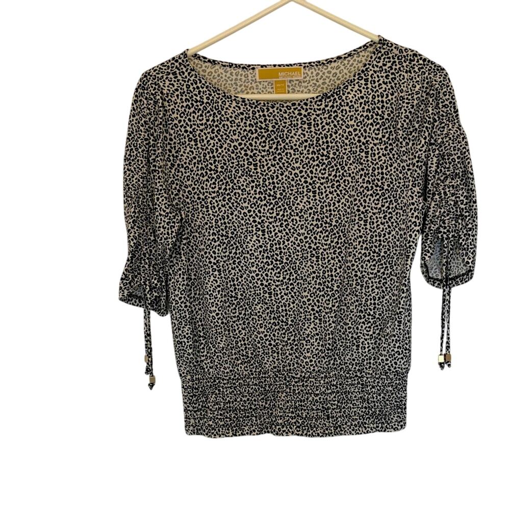 Michael Kors Monochrome Animal Print Blouse